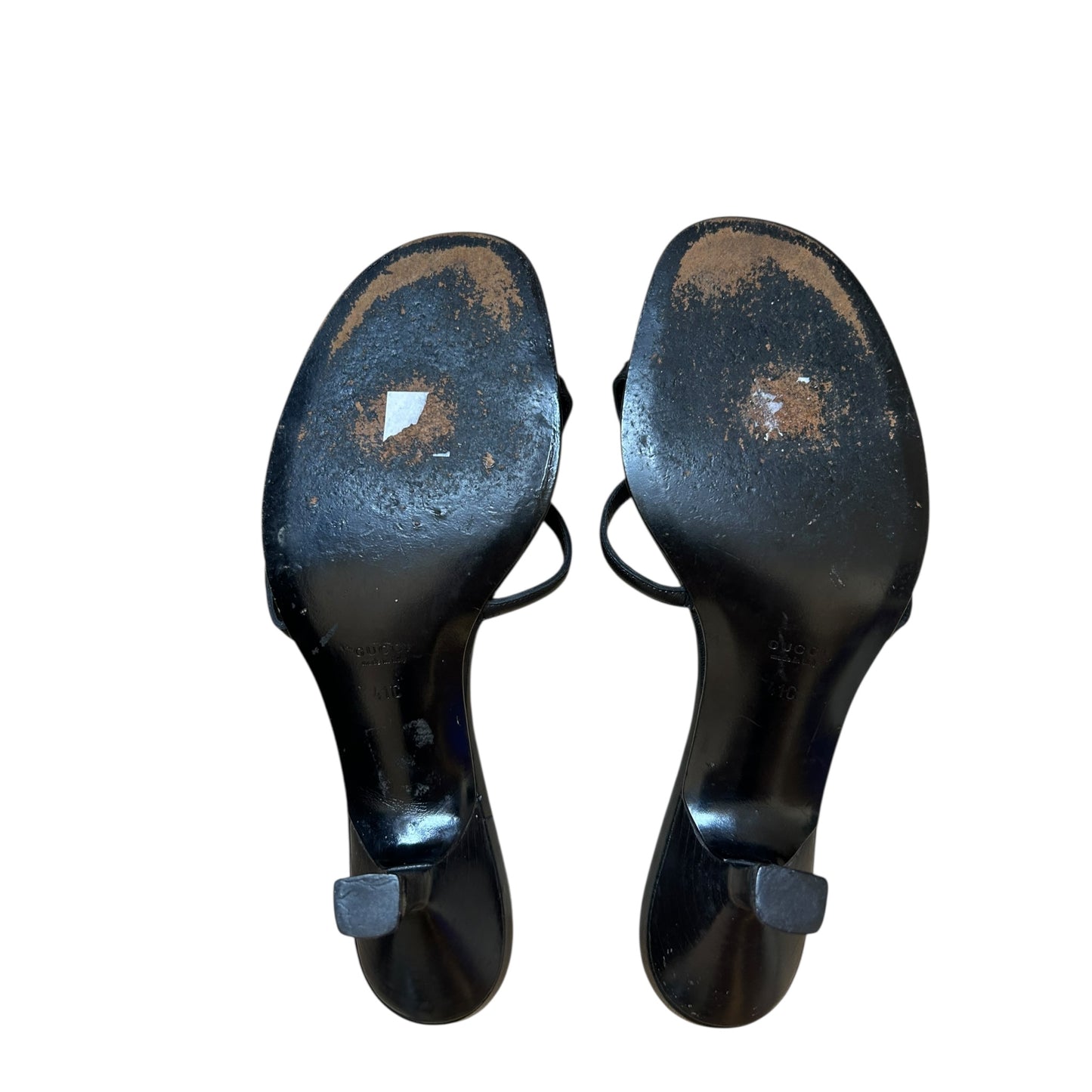 Vintage Gucci by Tom Ford black leather mule heels/ 41