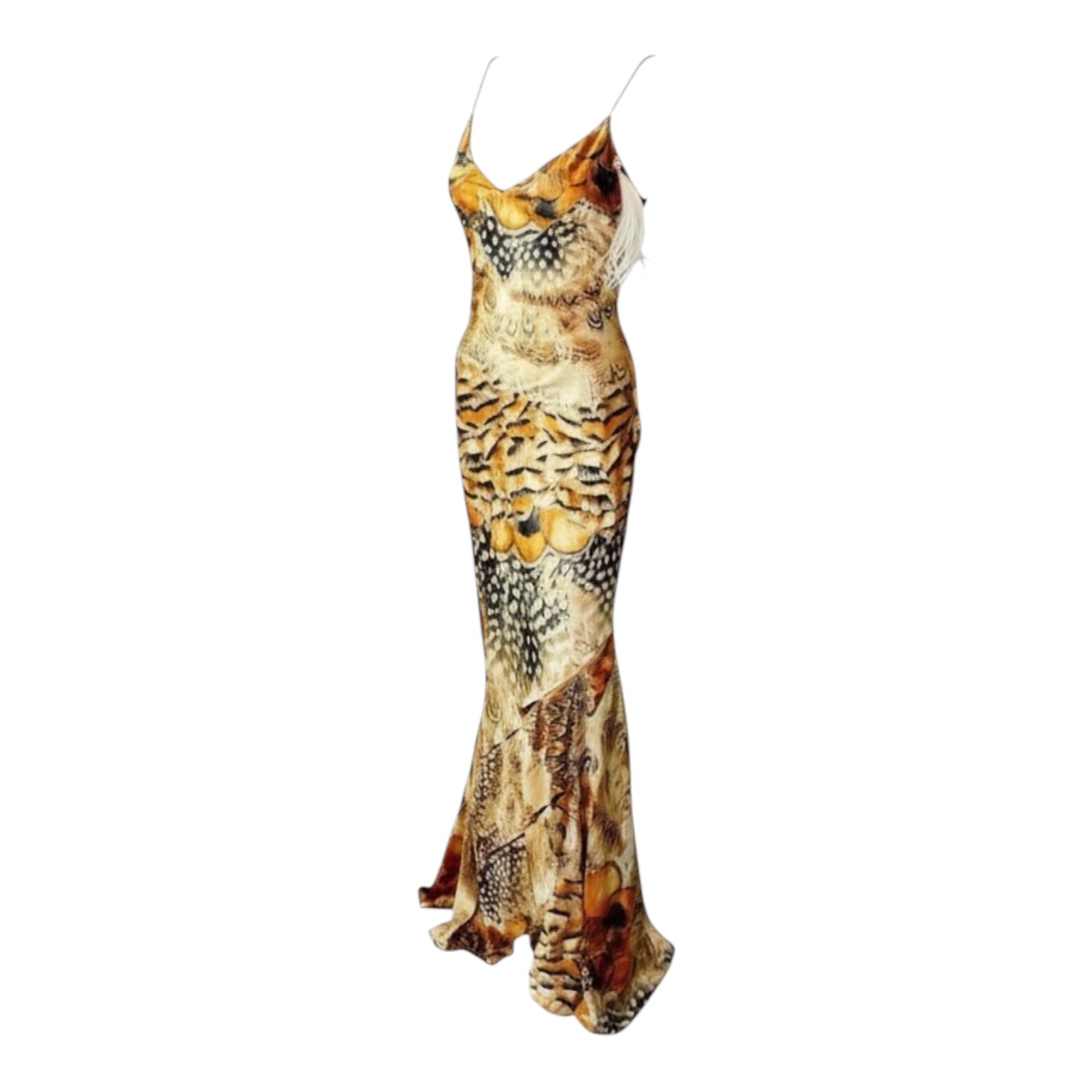 Vintage Roberto Runway Cavalli Silk Evening Gown SS2004 NWT
