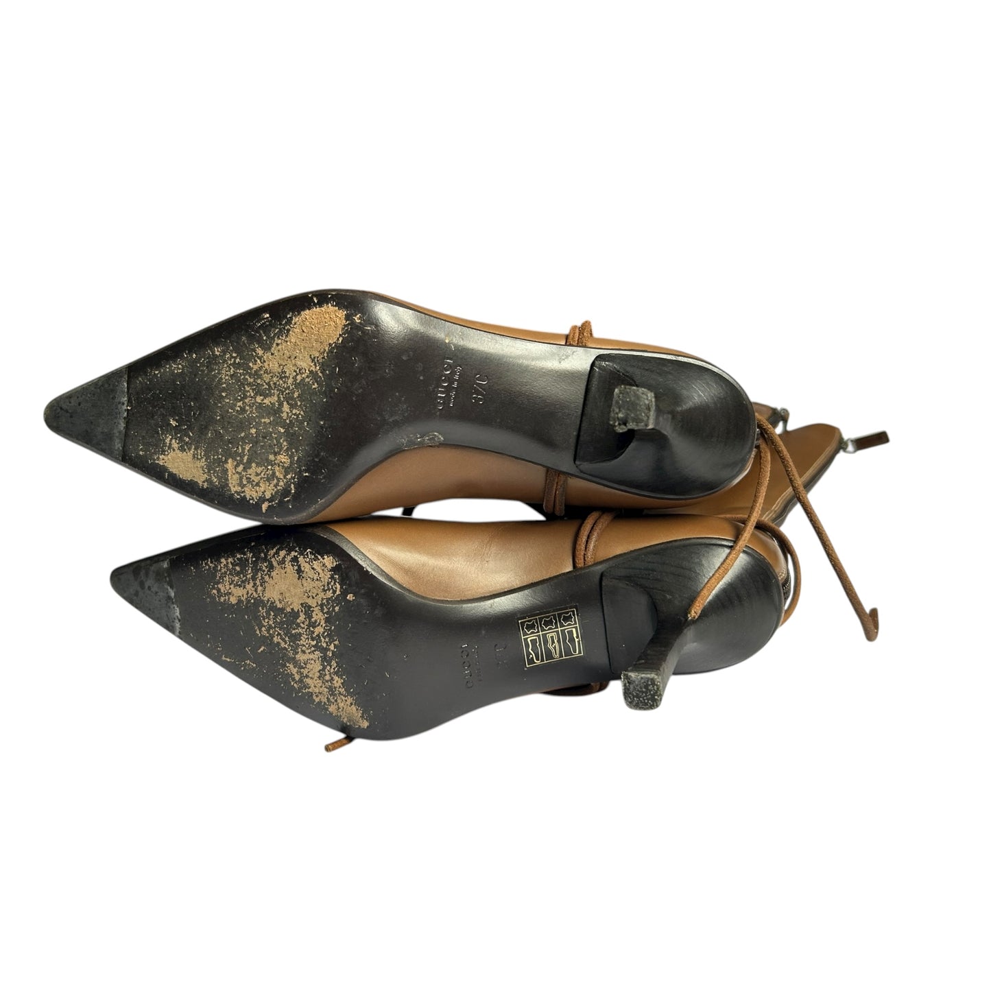 Vintage Gucci by Tom Ford AW99 horse-bit cognac boots / 37