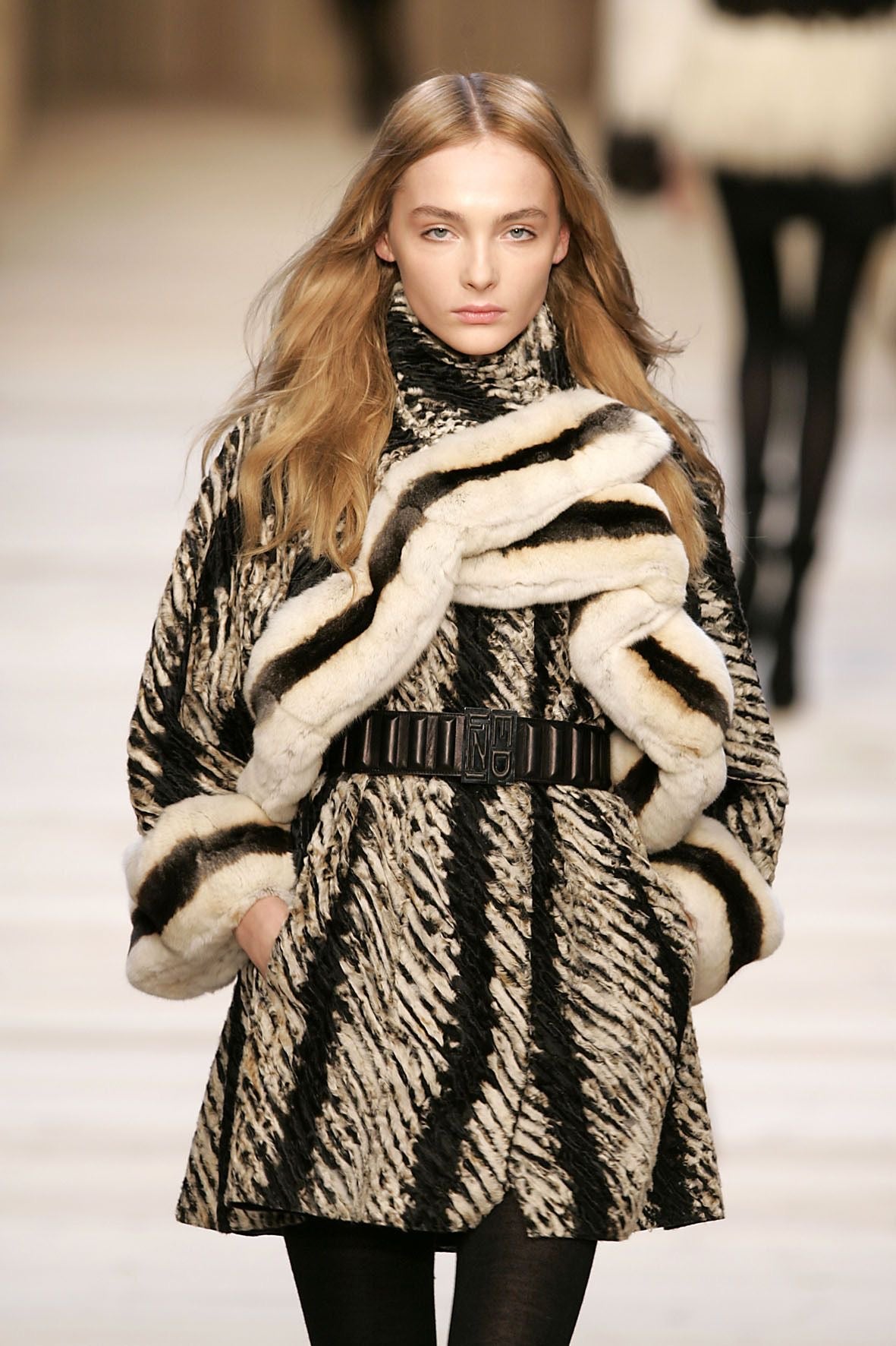 Vintage Fendi runway fur coat collectors piece FW07