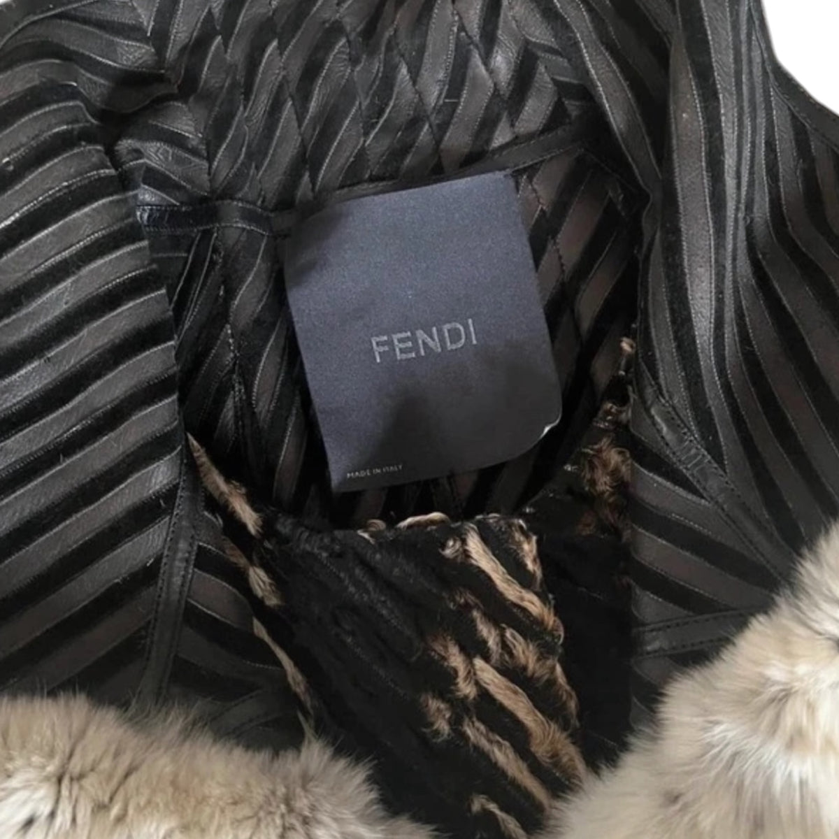 Vintage Fendi runway fur coat collectors piece FW07