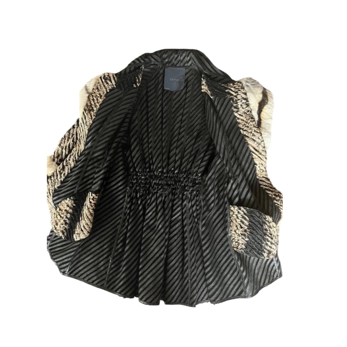 Vintage Fendi runway fur coat collectors piece FW07