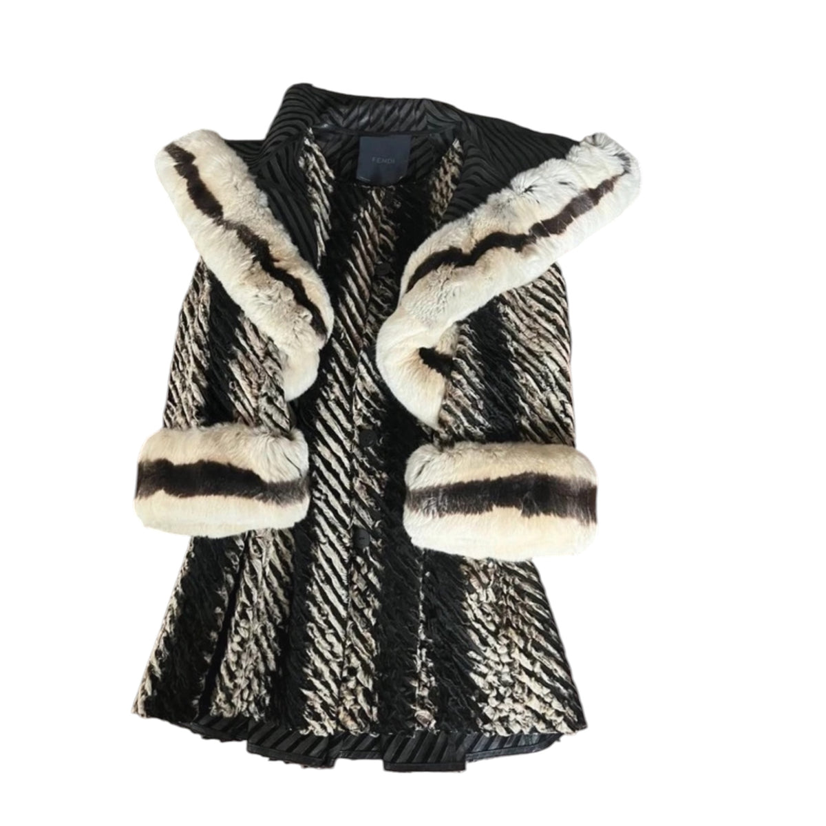 Vintage Fendi runway fur coat collectors piece FW07