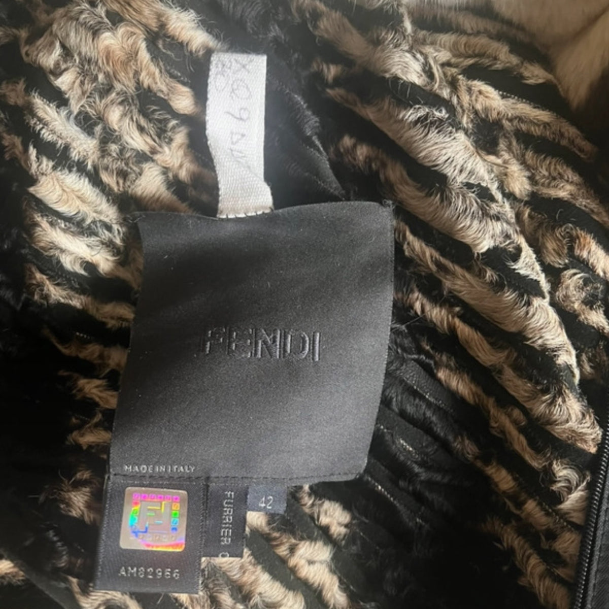 Vintage Fendi runway fur coat collectors piece FW07