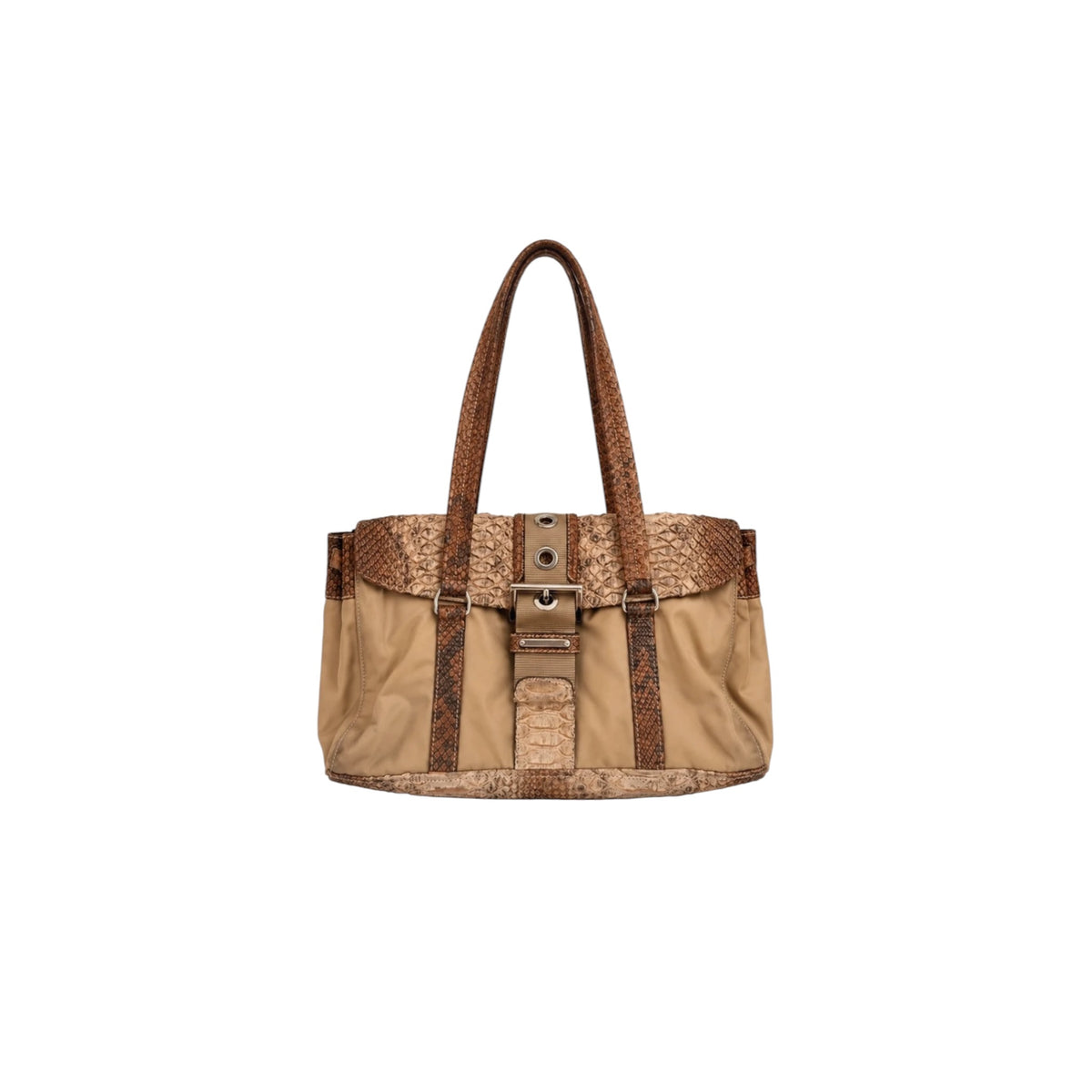 PRADA Luxury Designer Shoulder Handbag python