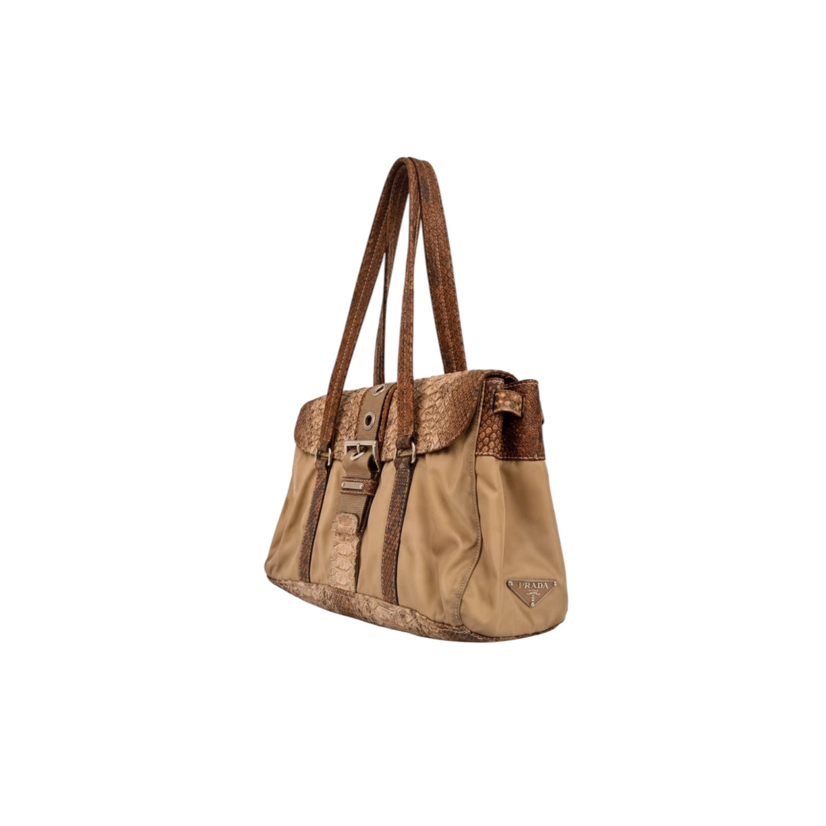 PRADA Luxury Designer Shoulder Handbag python