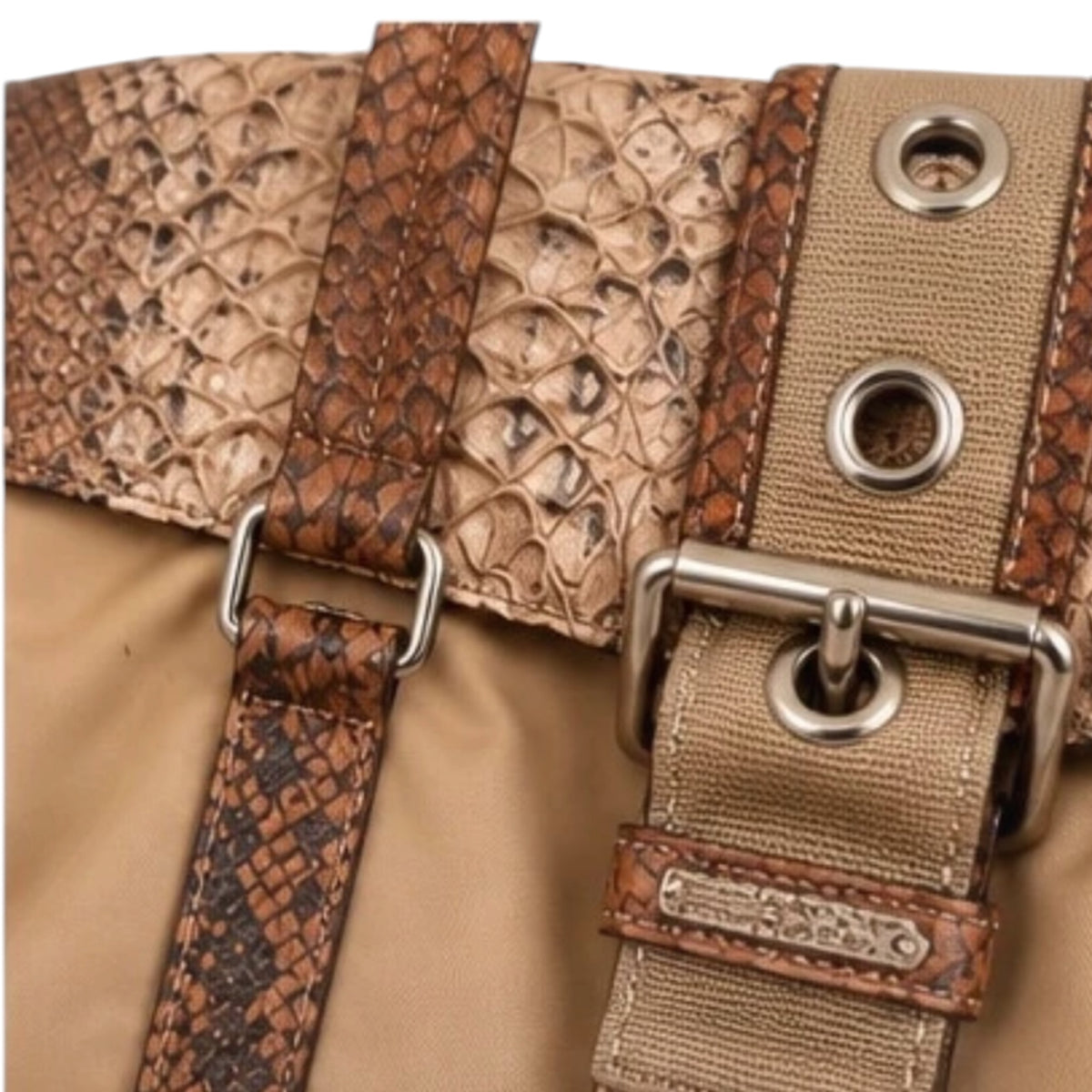 PRADA Luxury Designer Shoulder Handbag python