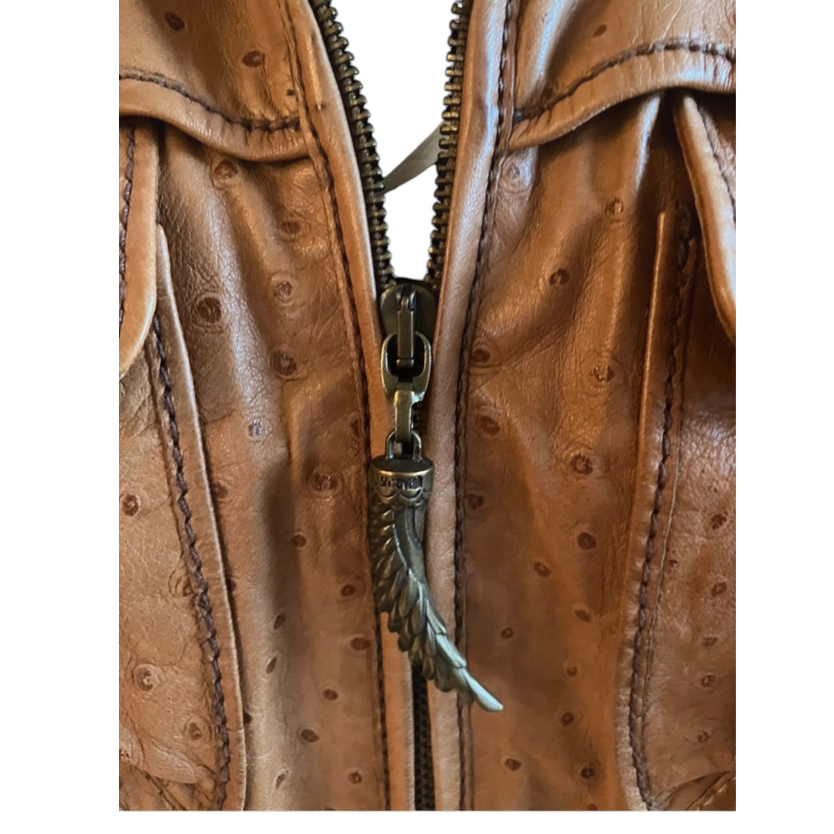 Just Cavalli AW2008 Laced-Up OstrichLeather Jacket