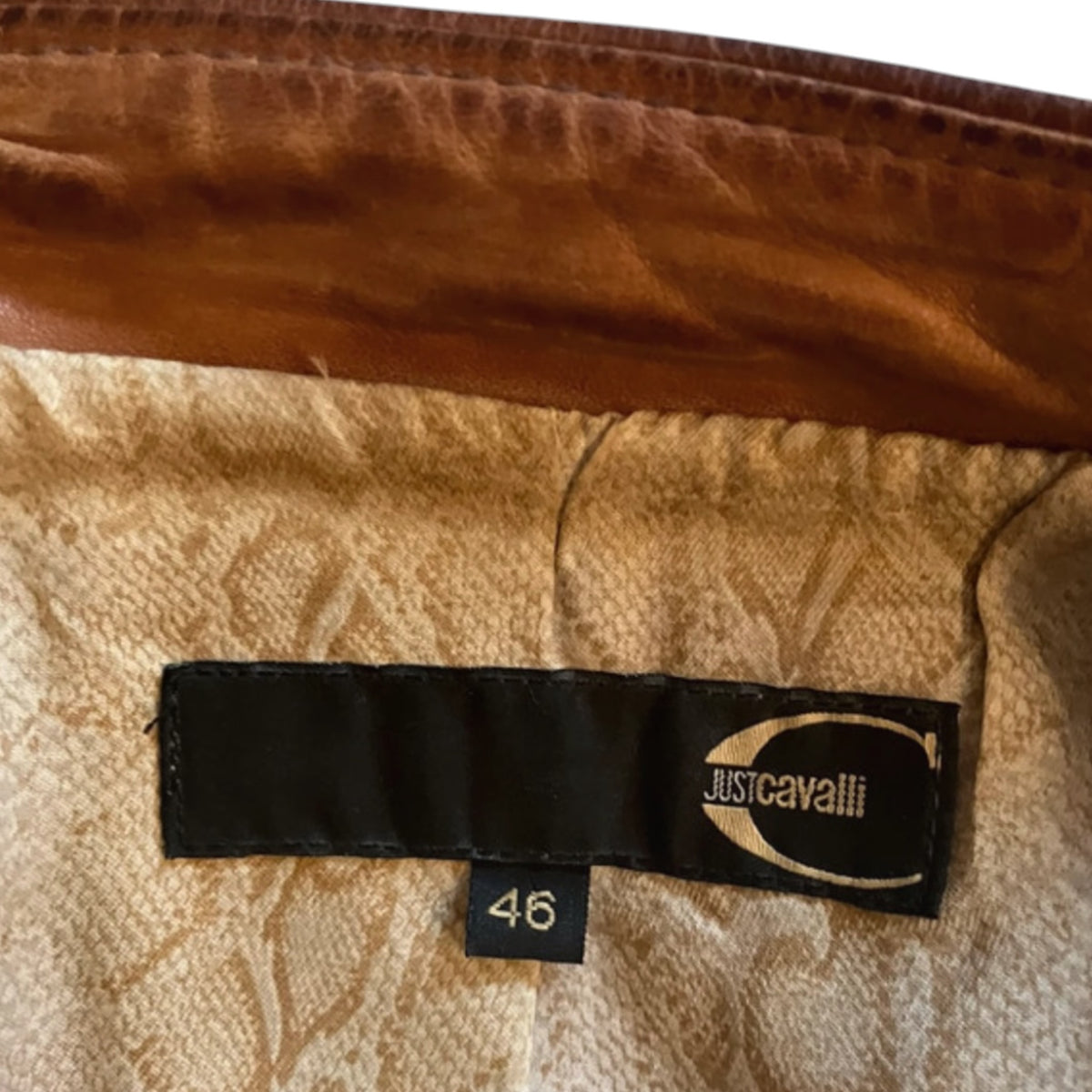 Just Cavalli AW2008 Laced-Up OstrichLeather Jacket