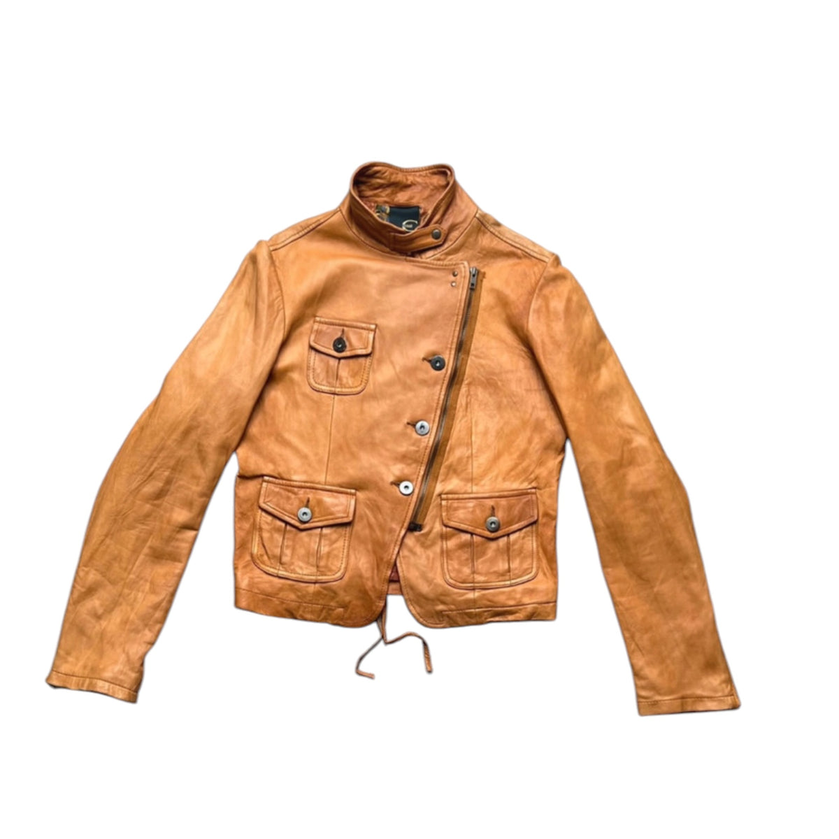Vintage Just Cavalli Western Asymmetrical leather jacket