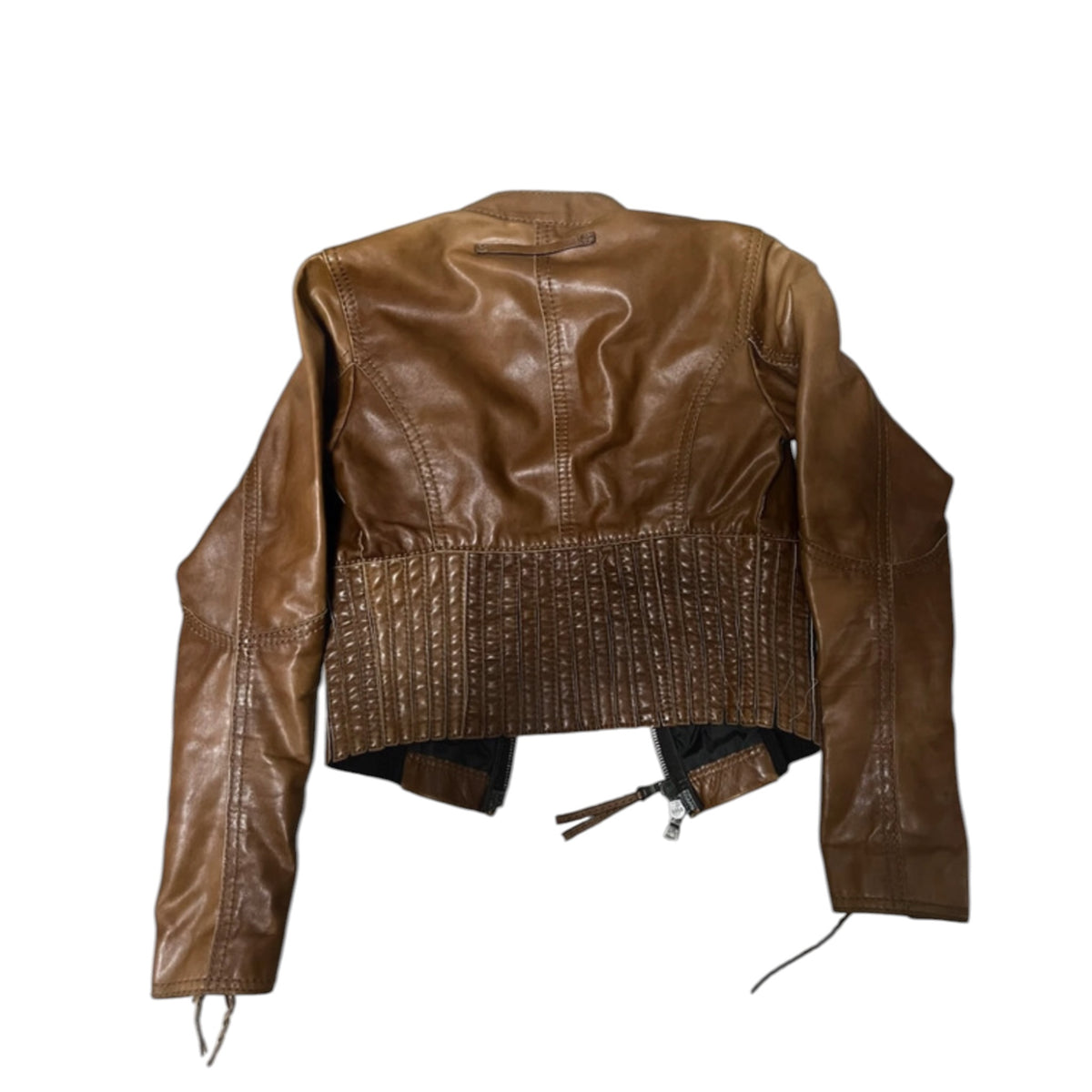 Vintage Prada 00s leather lace up  jacket