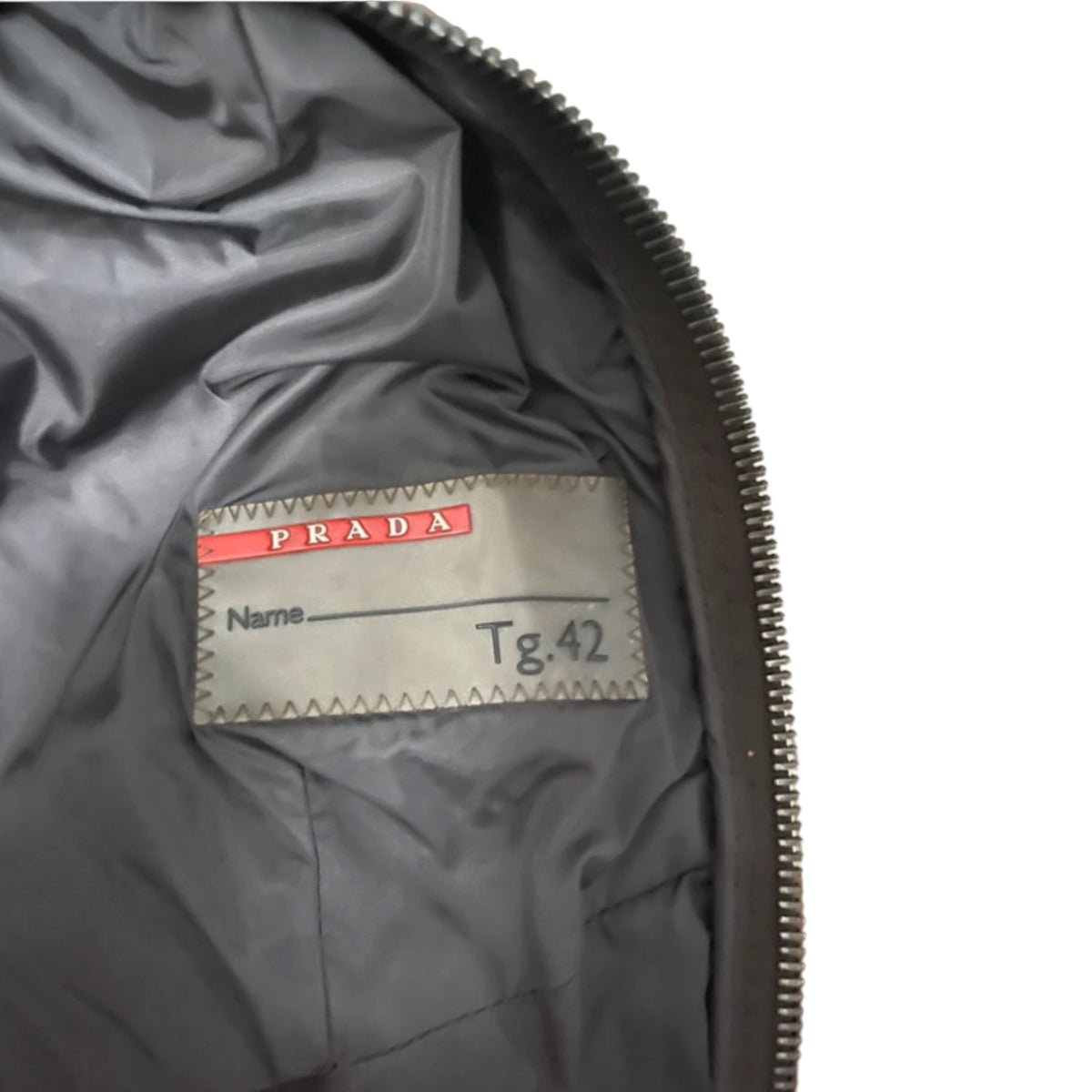 Vintage Prada 00s leather lace up  jacket