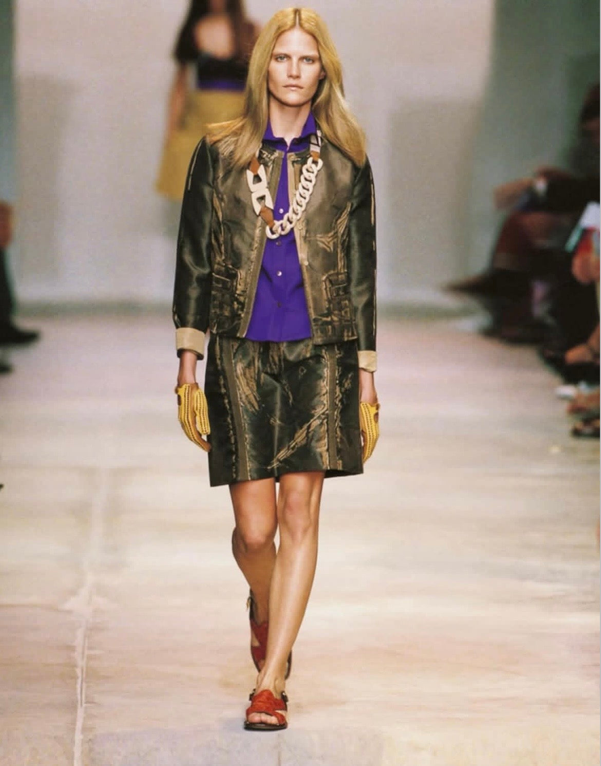 PRADA Vintage SS2005 Runway Silk Mini Skirt