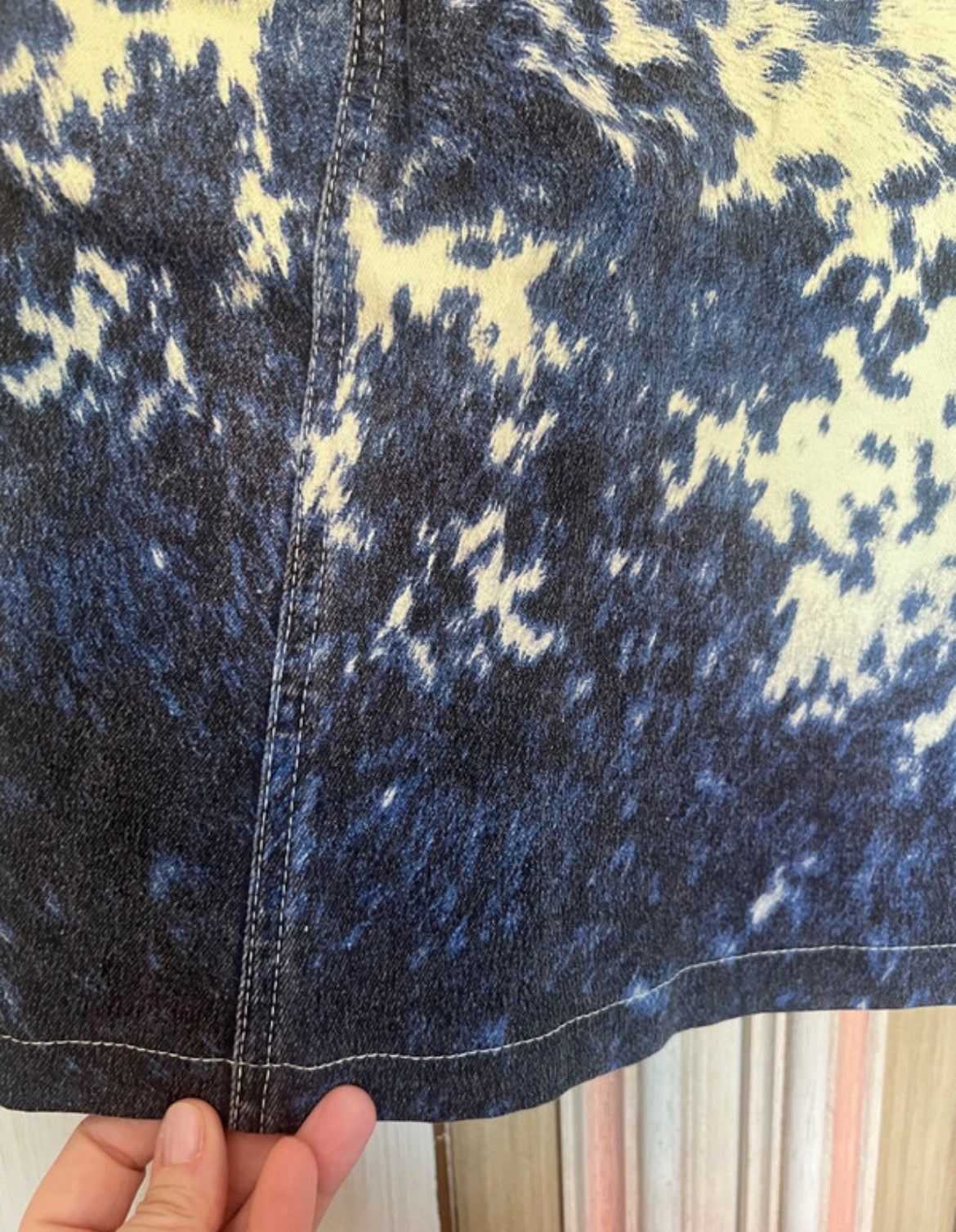 Roberto Cavalli AW1999 Horse print  Denim Mini Skirt