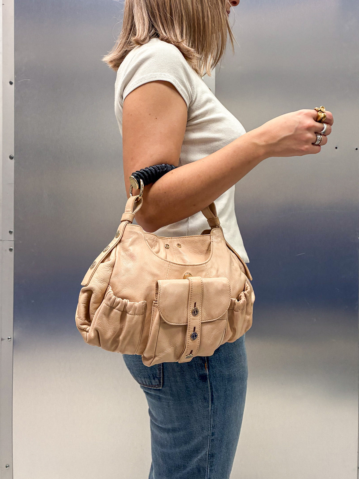 Vintage Yves Saint Laurent cream Mombasa Bag by Tom Ford