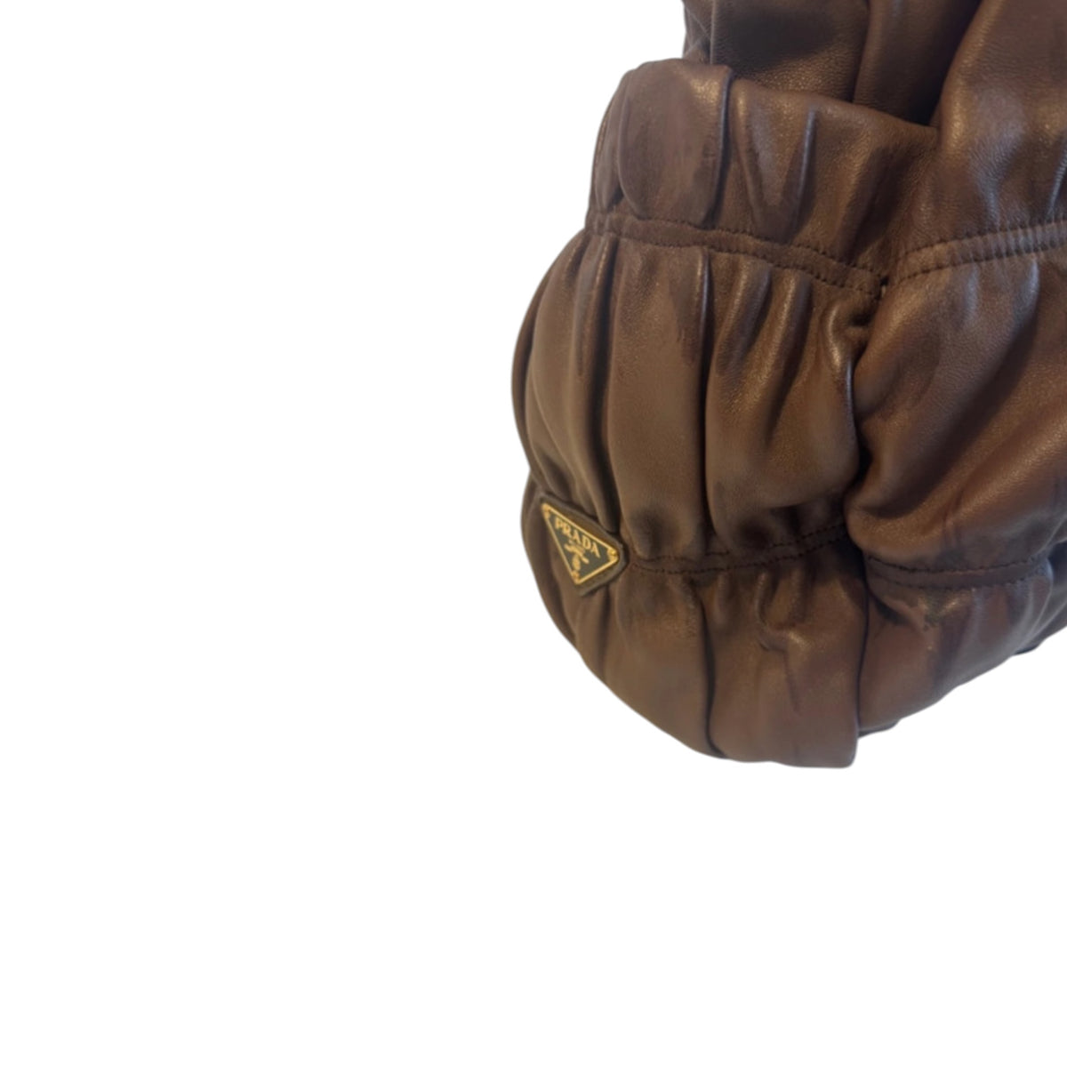 Vintage Prada brown 2006 Nappa Gaufre Leather Handbag