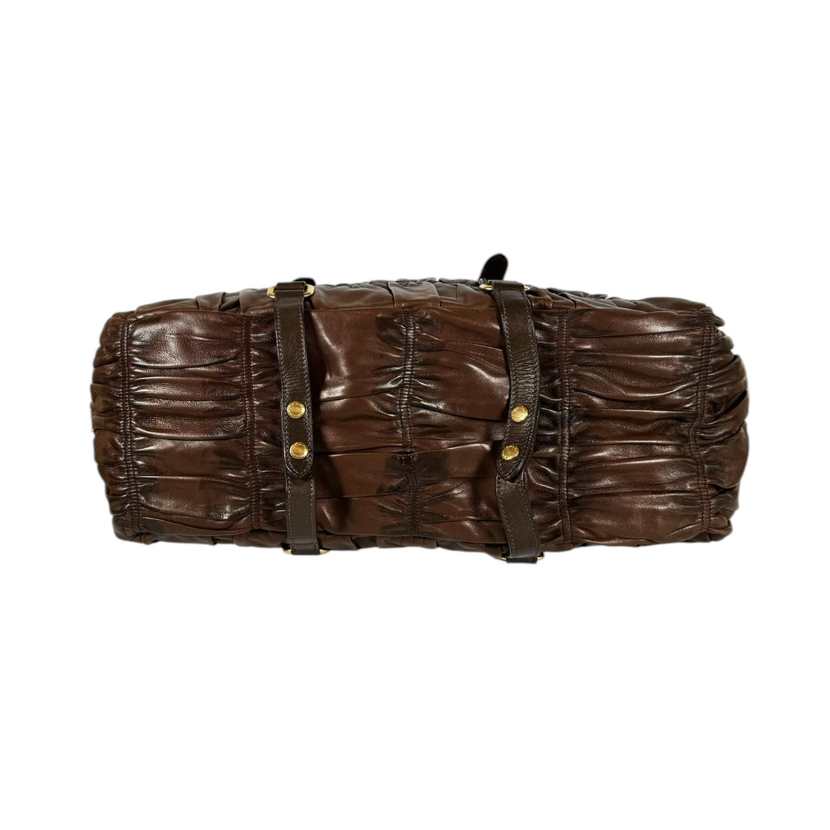 Vintage Prada brown 2006 Nappa Gaufre Leather Handbag