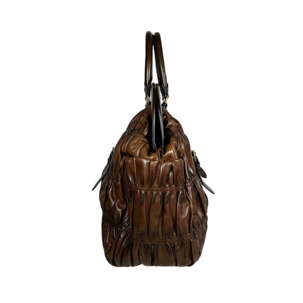 Vintage Prada brown 2006 Nappa Gaufre Leather Handbag