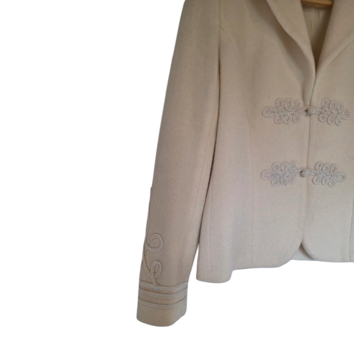 Vintage LAUREN Ralph Lauren ivory Wool Blend Blazer Jacket