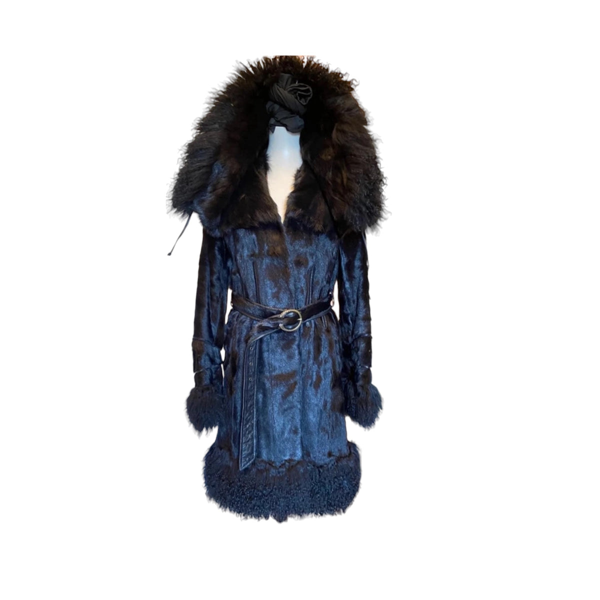 Vintage genuine fur rare maxi coat