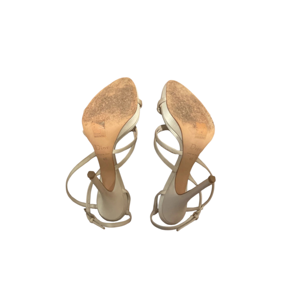 Vintage Dior satin strap sandals / 40