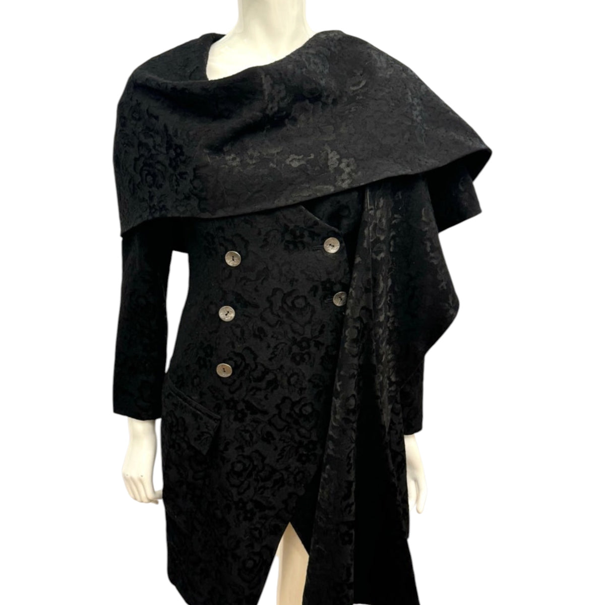 Christian Dior by John Galliano F/W 1998 rare black jacquard silk scarf jacket