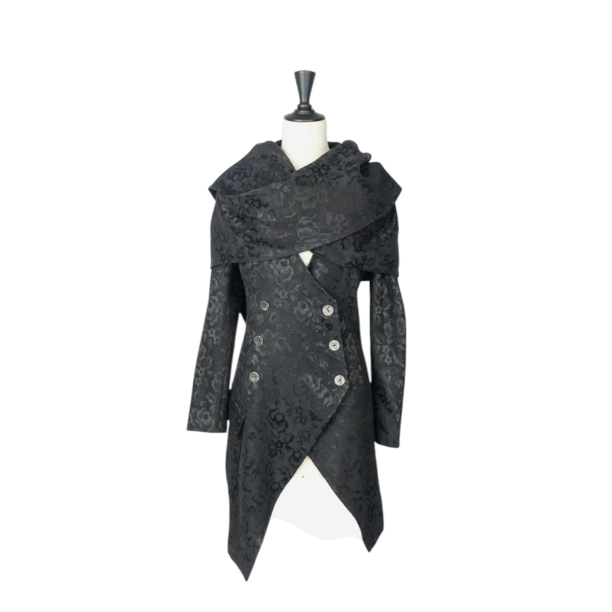 Christian Dior by John Galliano F/W 1998 rare black jacquard silk scarf jacket
