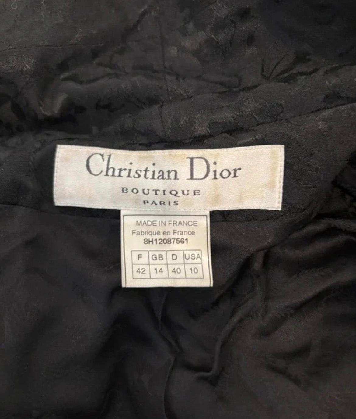 Christian Dior by John Galliano F/W 1998 rare black jacquard silk scarf jacket