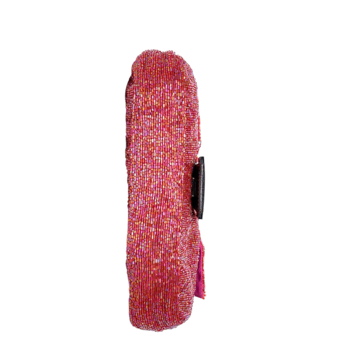 FENDI vintage pink & red Beaded Shoulder Bag baguette