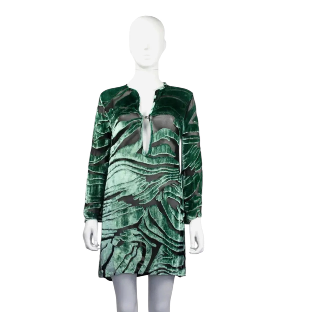 Vintage Plunging Velvet Dress, SS1996