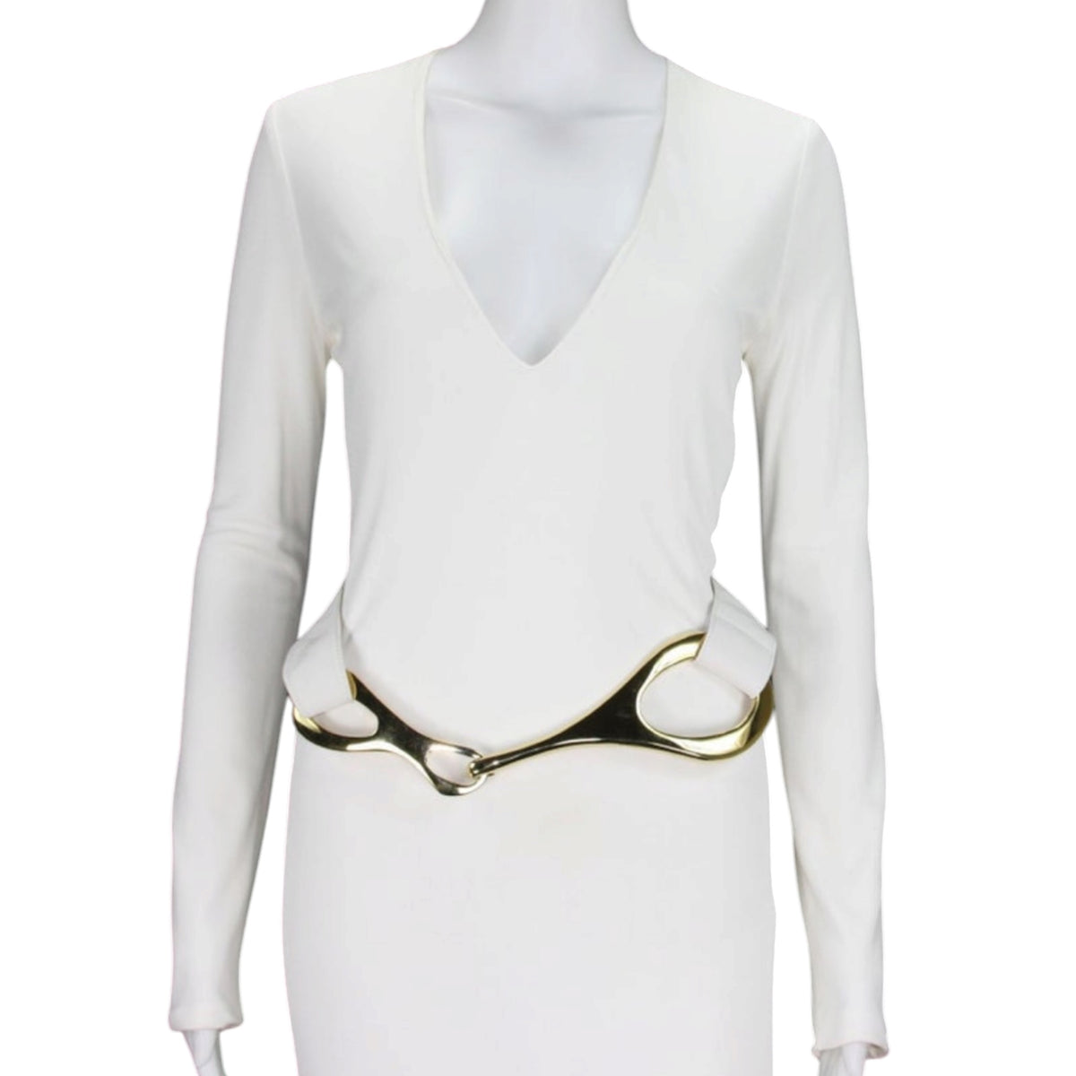 Vintage Gucci TOM FORD V-NECK JERSEY-GOWN runway 1996