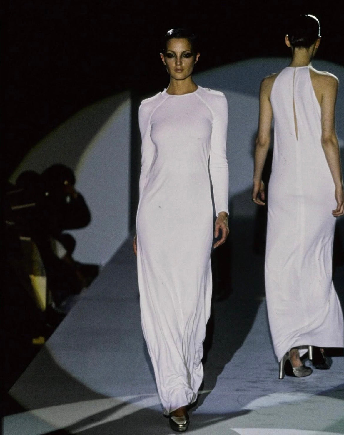 Vintage Gucci TOM FORD V-NECK JERSEY-GOWN runway 1996