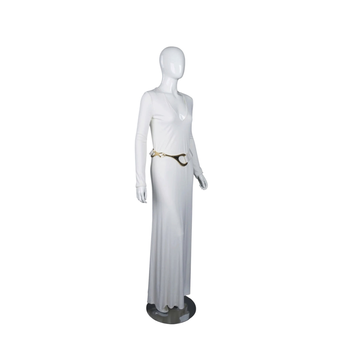 Vintage Gucci TOM FORD V-NECK JERSEY-GOWN runway 1996