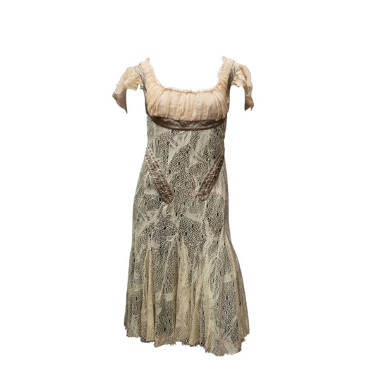 Alexander McQueen milkmaid style cocktail dress from the Autumn/Winter 2002"SUPERCALIFRAGILISTIC"