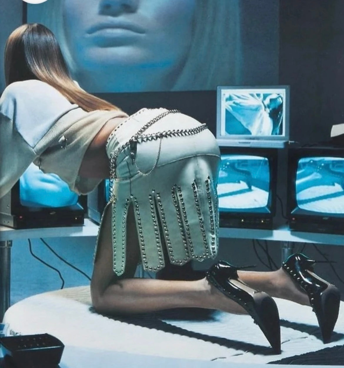 Vintage Dolce Gabbana leather skirt 2003