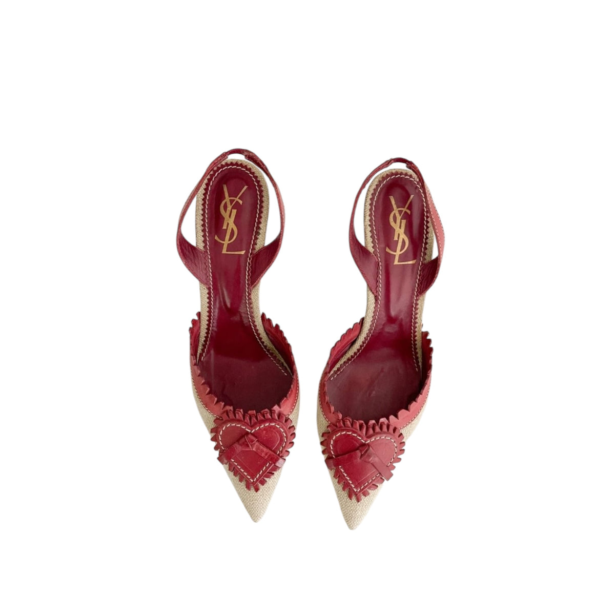 Yves Saint Laurent Slingback Pointed Toe Heels / 36