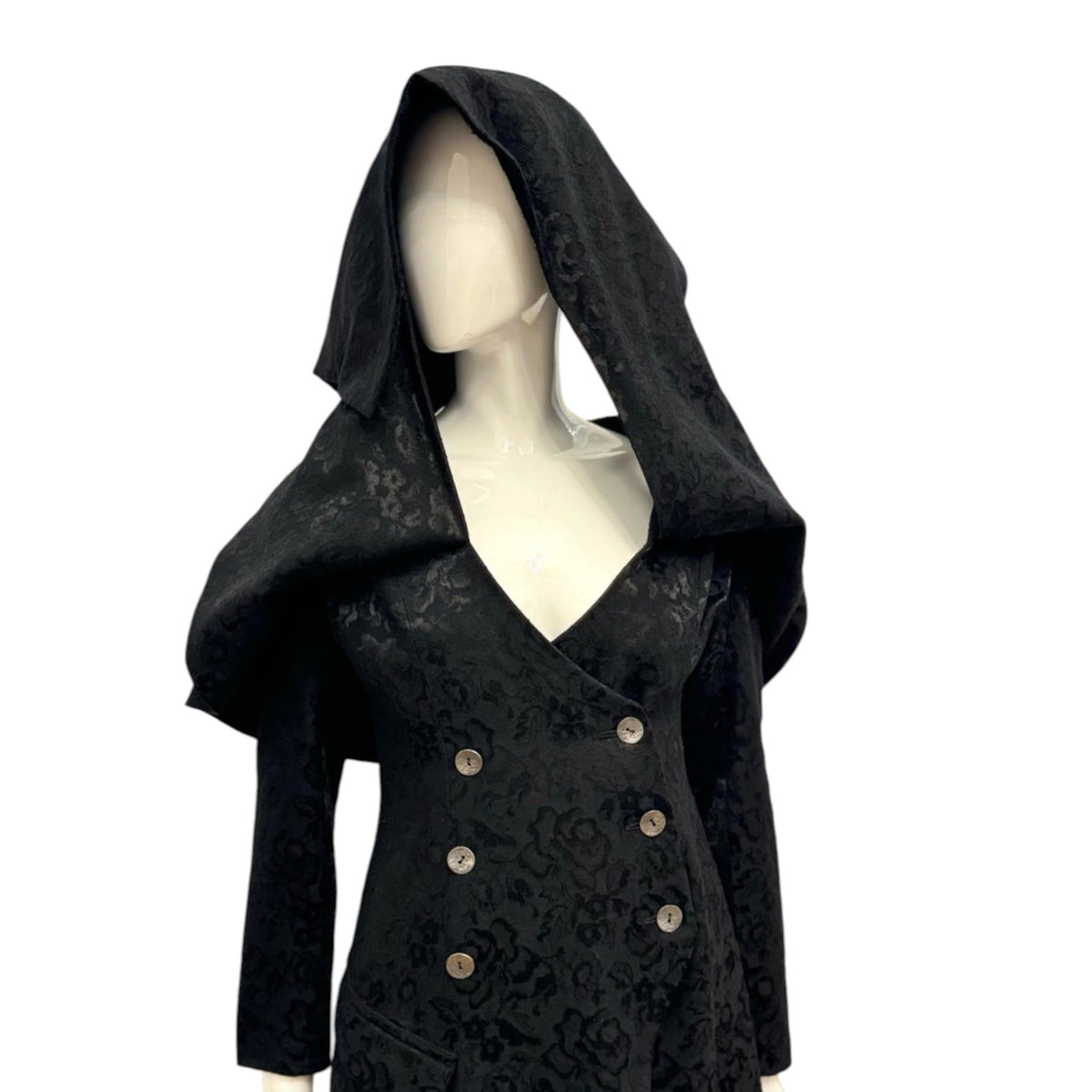 Christian Dior by John Galliano F/W 1998 rare black jacquard silk scarf jacket