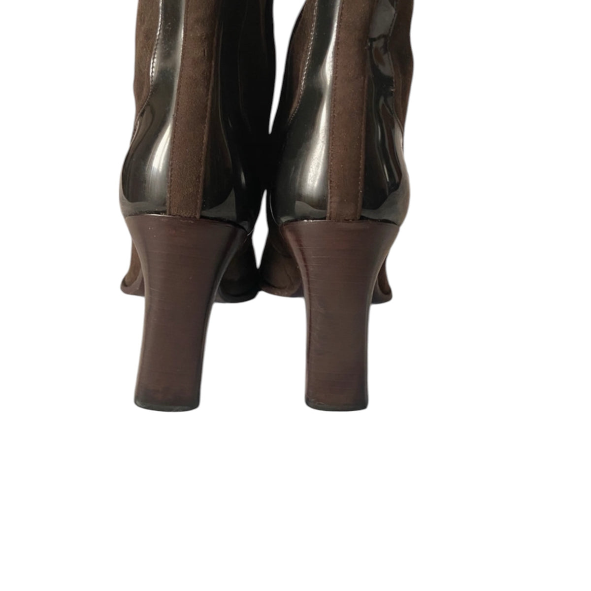 Gucci suede brown vintage boots / 37.5