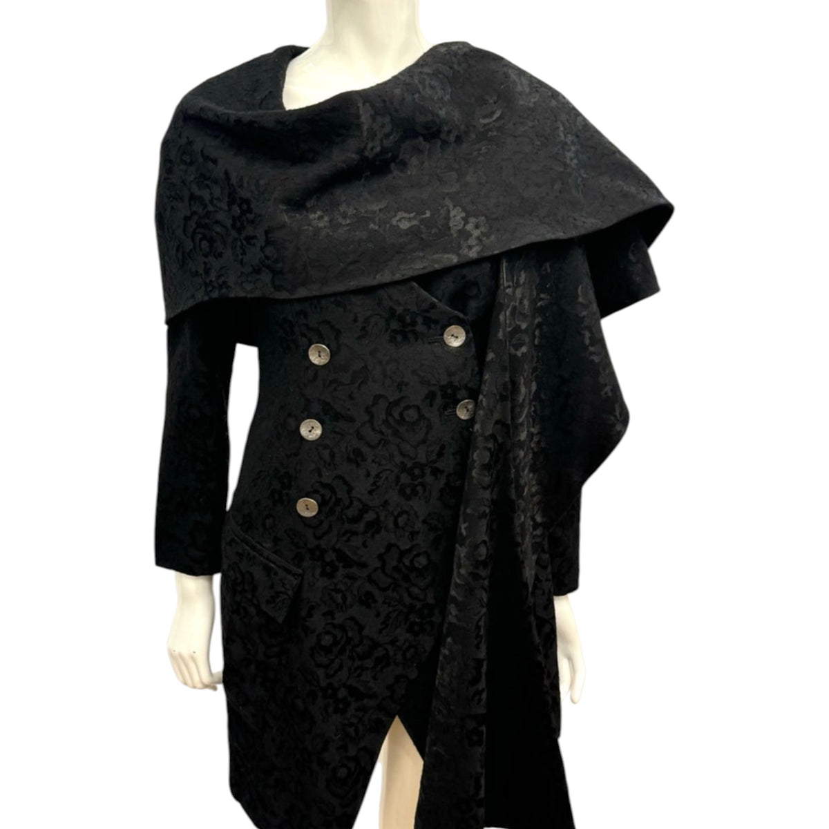Christian Dior by John Galliano F/W 1998 rare black jacquard silk scarf jacket