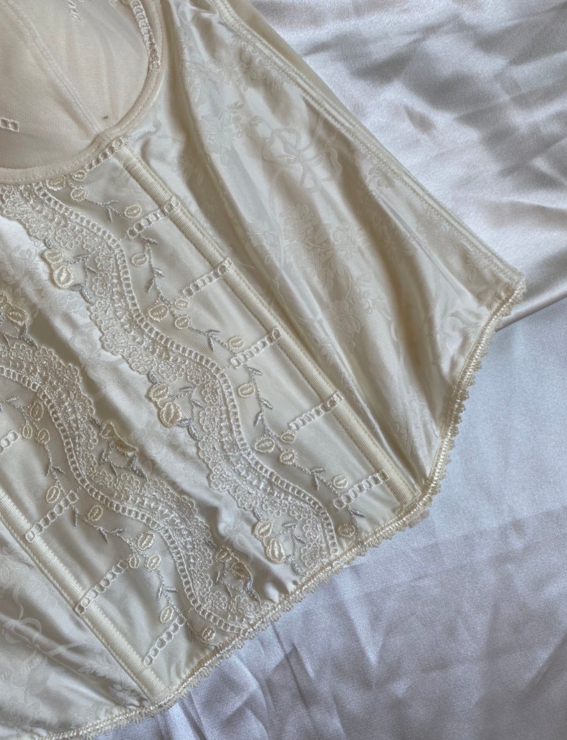 Vintage cream corset top